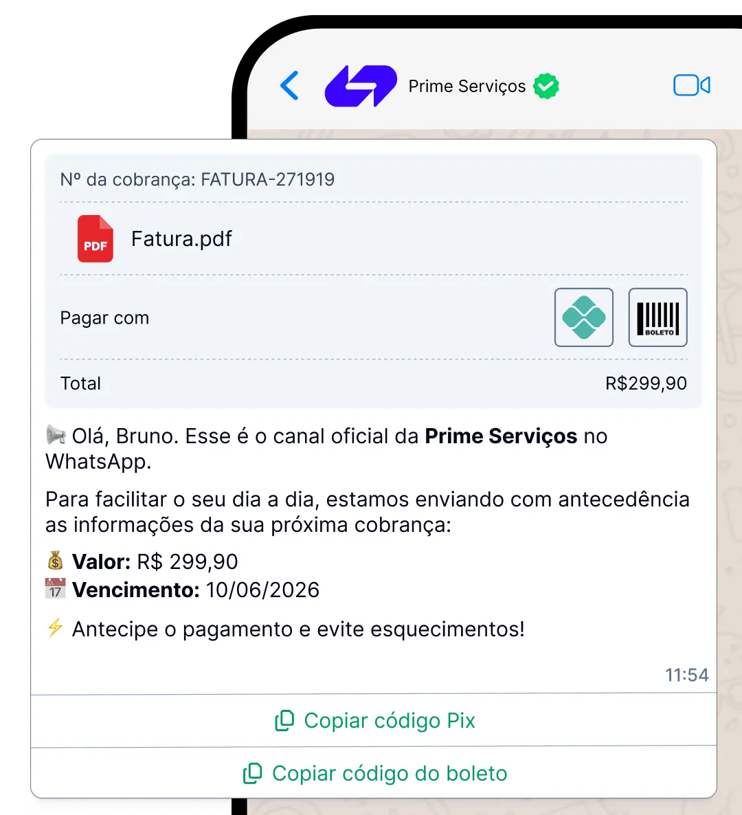 Dois dias antes do vencimento