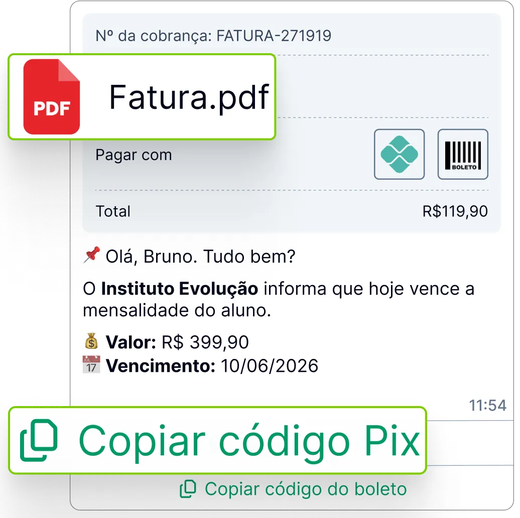 Automatize a cobrança de mensalidades escolares pelo WhatsApp