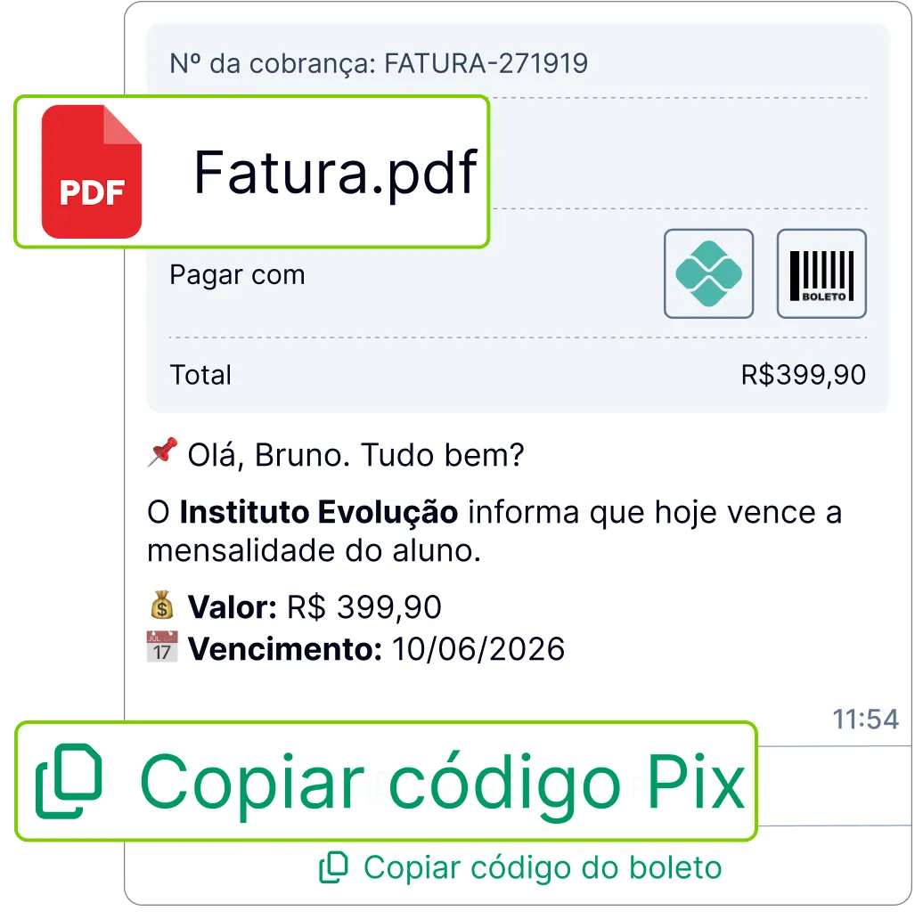 Automatize a cobrança de mensalidades escolares pelo WhatsApp